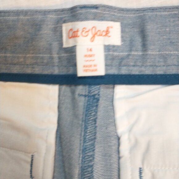 Cat & Jack Blue Striped Trouser Formal Pants Boys Size 14 HUSKY - Picture 11 of 12